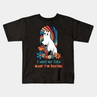 I Have No Idea What I'm Booing - Ghost Cat Kids T-Shirt